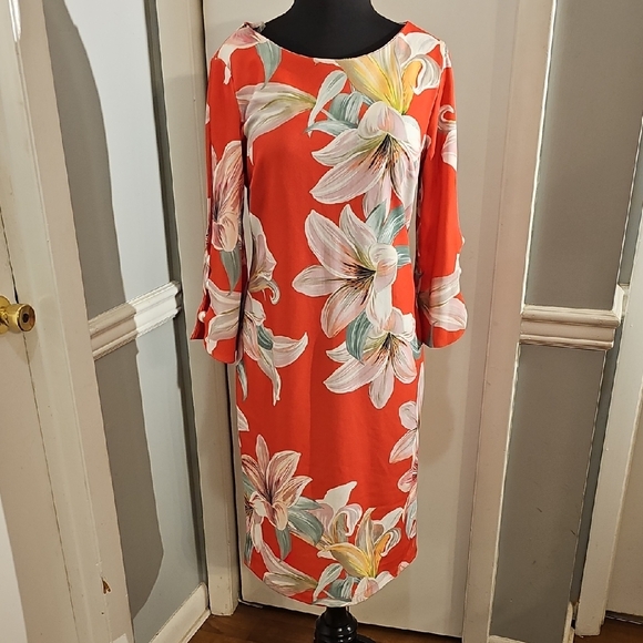 Shelby & Palmer Dresses & Skirts - Shelby & Palmer Red Bateau Neck Sheath Dress